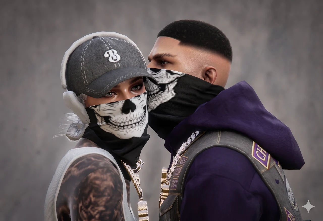 Two masked players